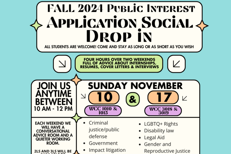 Image thumbnail for Fall 2024 Public Interest Application Social Drop In