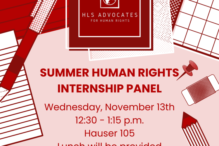 Image thumbnail for Summer Human Rights Internship Panel