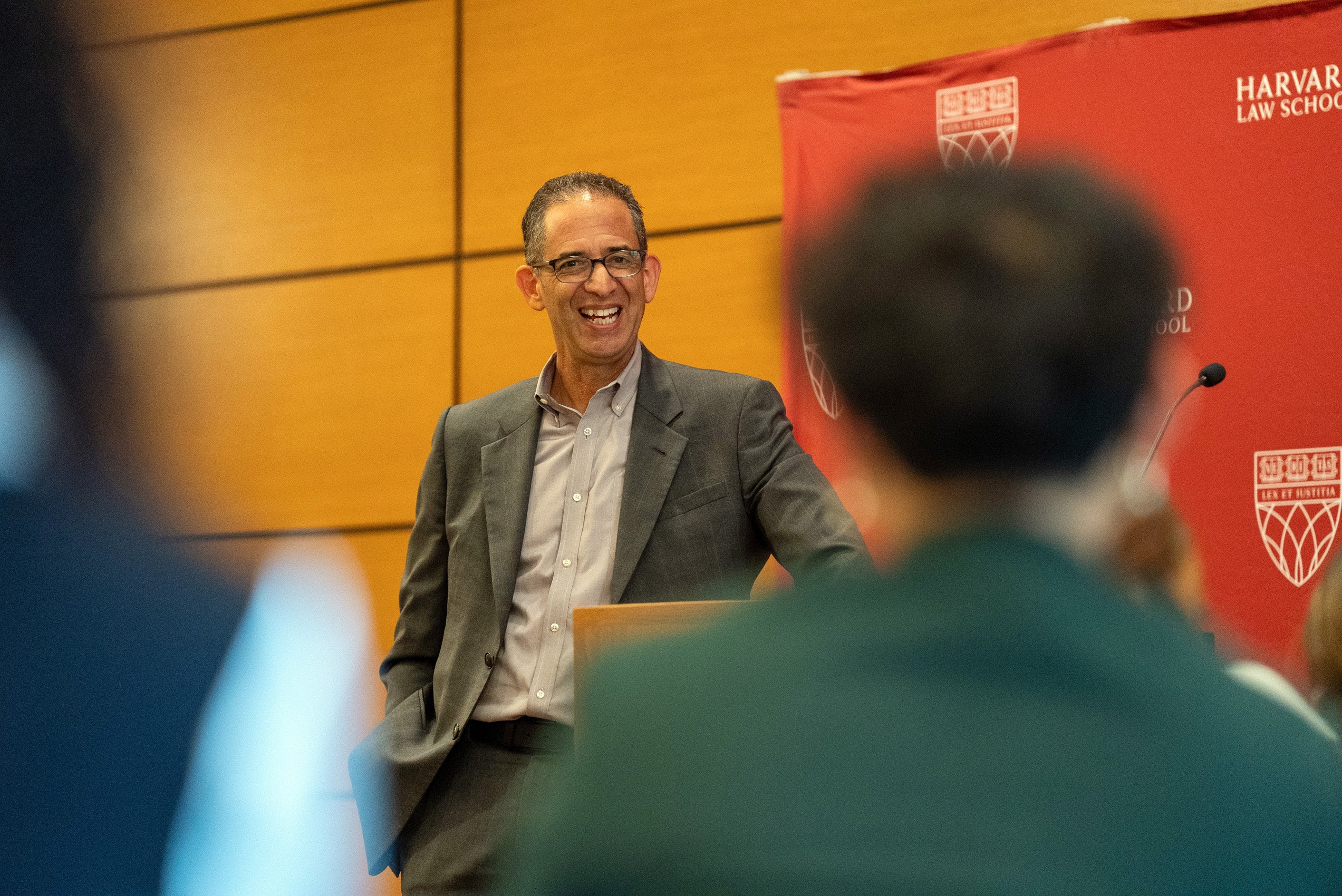 Interim Dean John Goldberg speaks at an event.