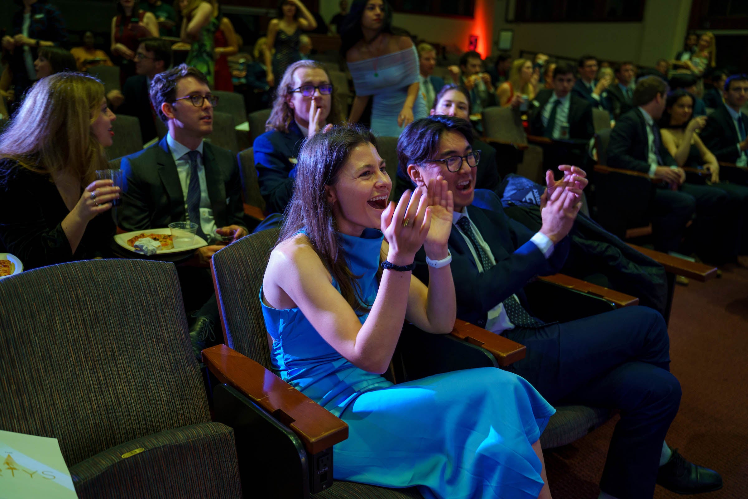 Tortys audience members cheering.