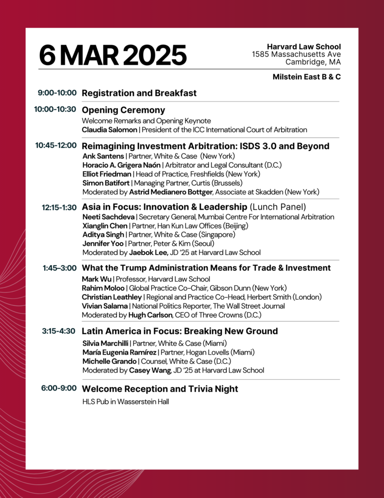 Harvard International Arbitration Conference Keynote: Claudia Salomon Harvard International Arbitration Conference Keynote: Claudia Salomon