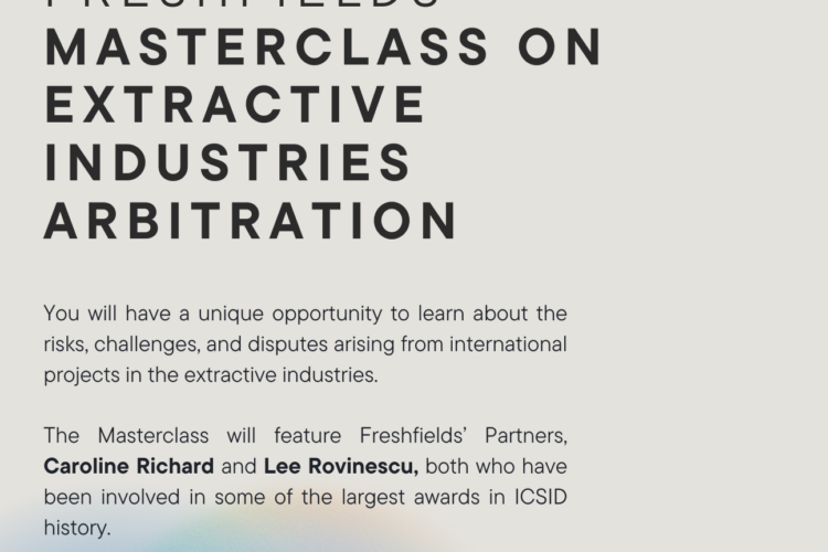 Image thumbnail for HIALSA – Freshfields’ Masterclass on Extractive Industries Arbitration