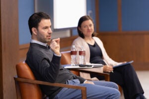 Nicholas Stephanopoulos and Ruth Greenwood.