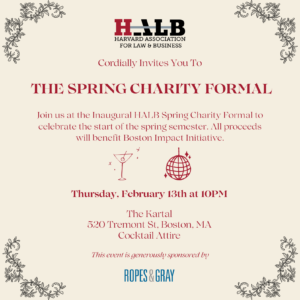 HALB spring charity form poster