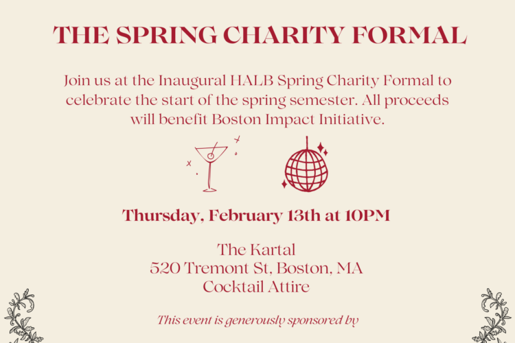 HALB spring charity form poster