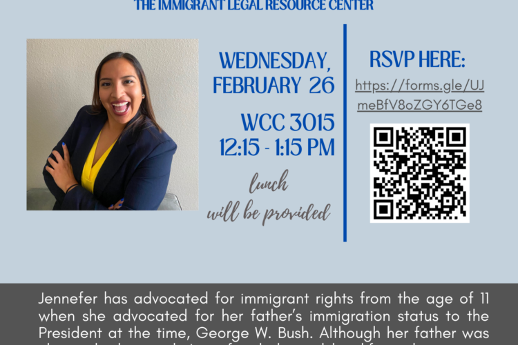 Image thumbnail for Lunch Talk with Jennefer Canales-Pelaez of the Immigrant Legal Resource Center