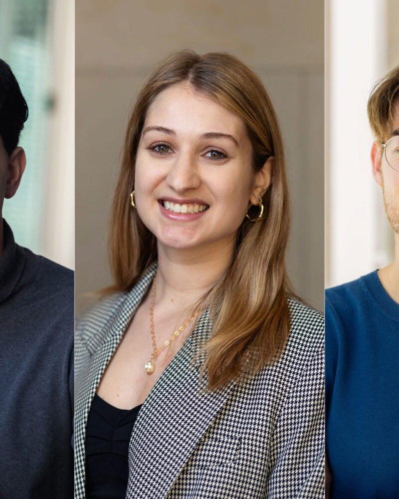 Arash Abbas, Emily Kohn, Caleb Martin.