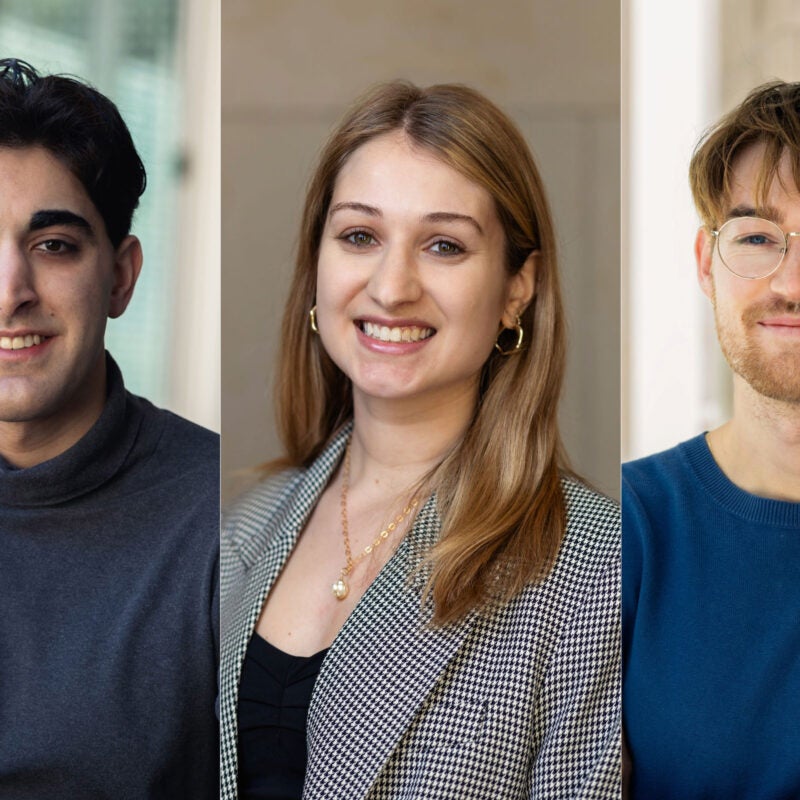 Arash Abbas, Emily Kohn, Caleb Martin.