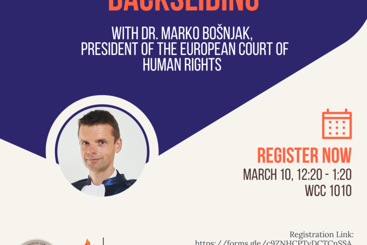 Image thumbnail for The Role of Courts in Tackling Democratic Backsliding with Dr. Marko Bošnjak, President of the European Court of Human Rights