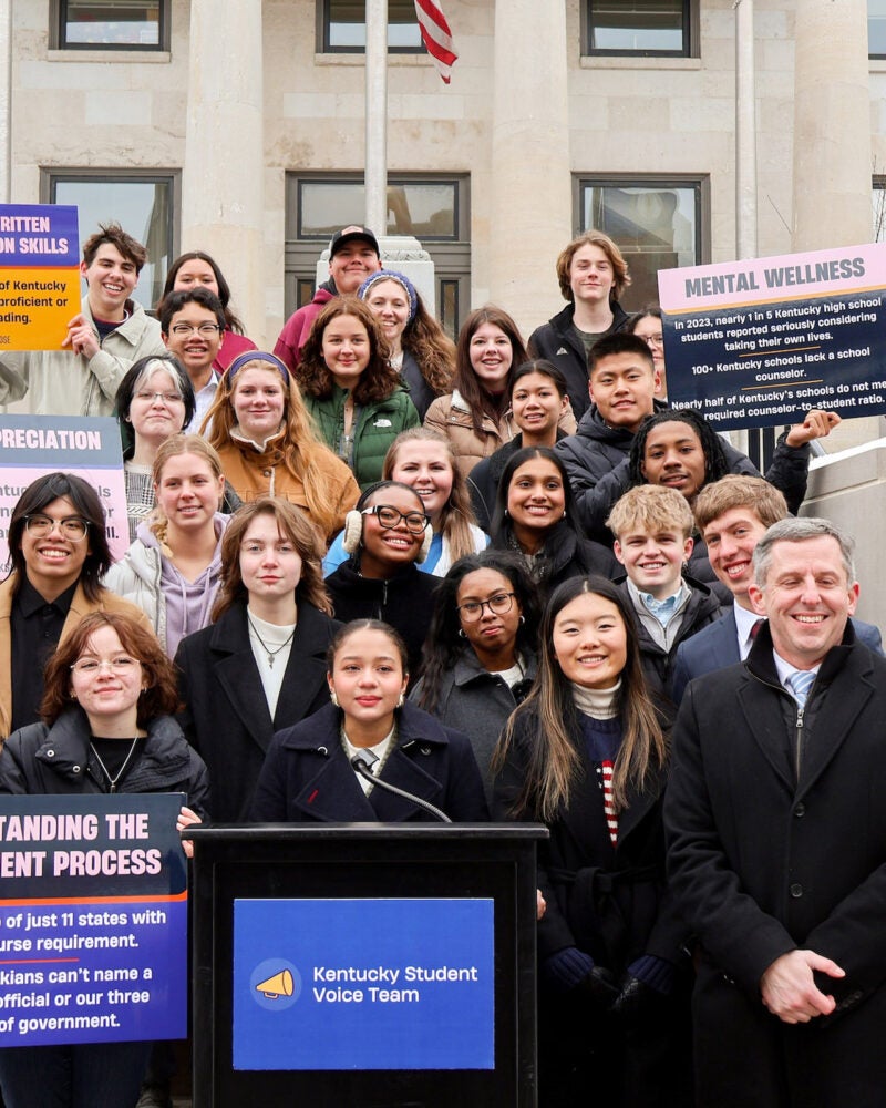 Students from the Kentucky Student Voice Team.