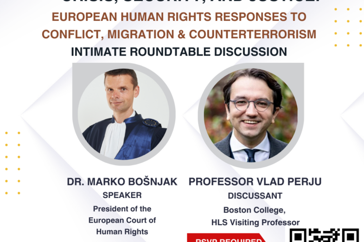 Image thumbnail for Crisis, Security, and Justice: Roundtable with ECHR President Marko Bošnjak