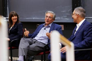 Former solicitors general Elizabeth Prelogar, Noel Francisco, and Neal Katyal.