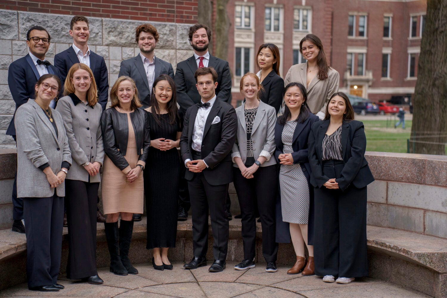 A group photo of participants and judges of the Williston Competition.