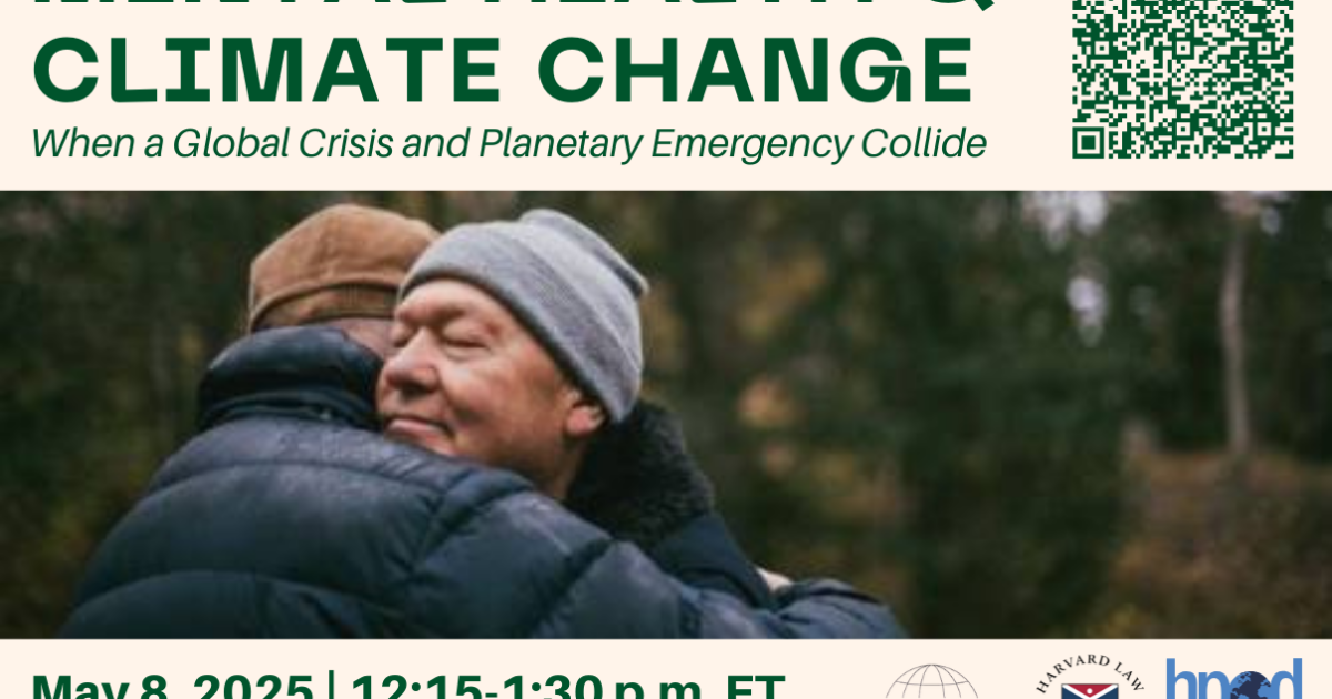 Mental Health and Climate Change: When a Global Crisis and Planetary ...