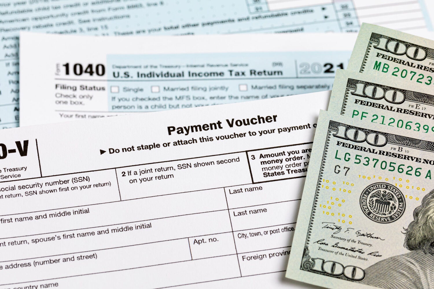 IRS payment voucher.