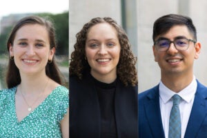 Sarah Berton, Martha Ball, Gabriel Eskandari.