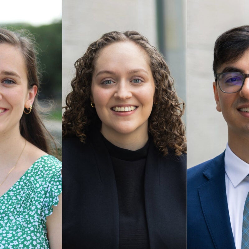 Sarah Berton, Martha Ball, Gabriel Eskandari.