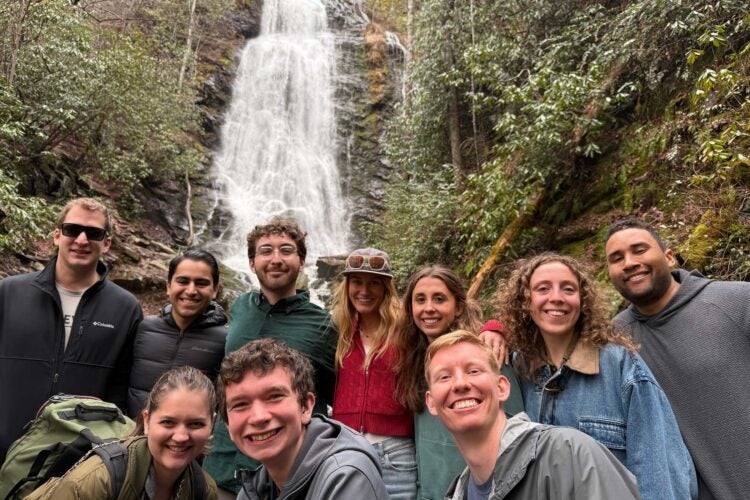 A group of students