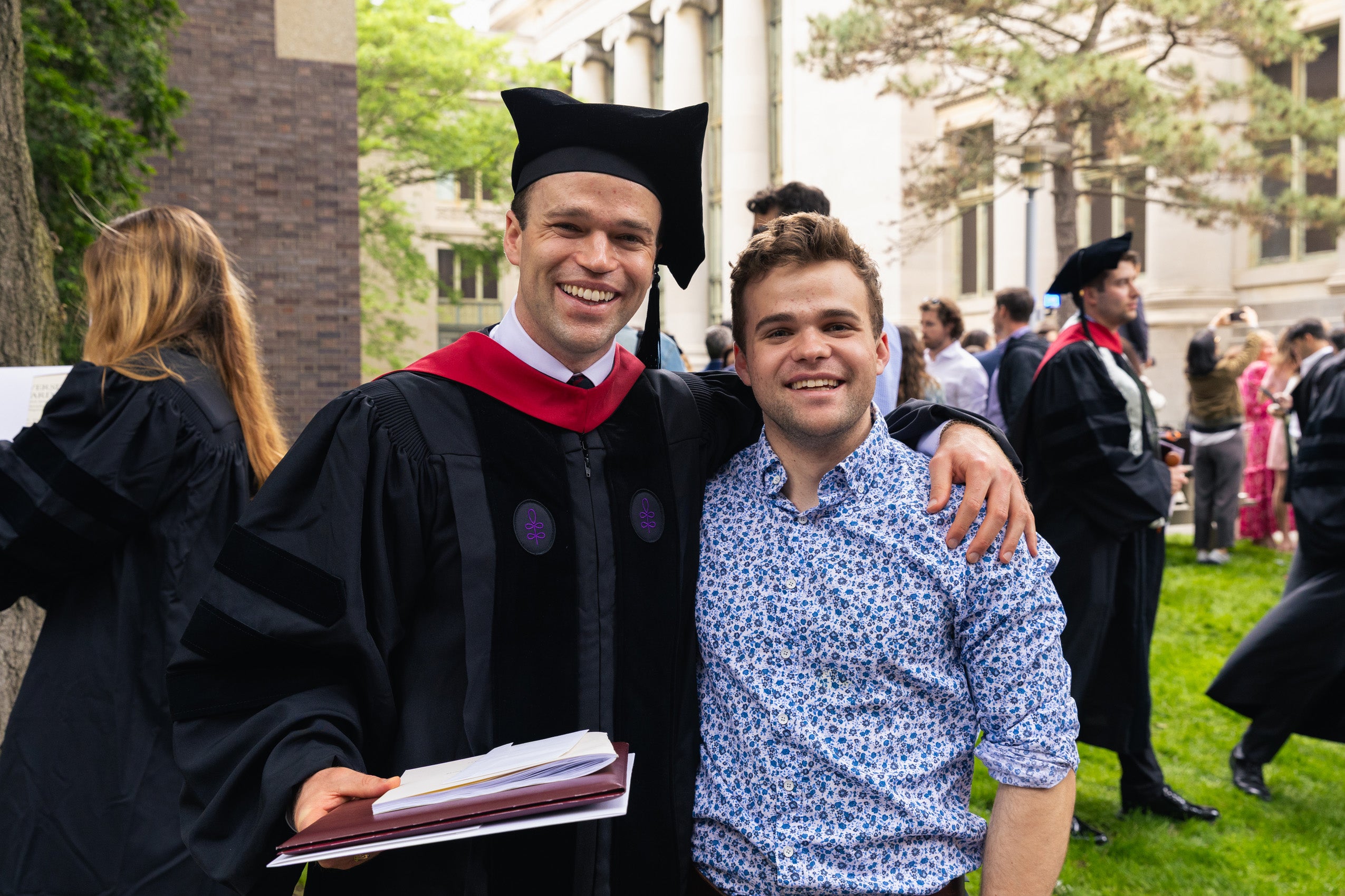 Two men posing together