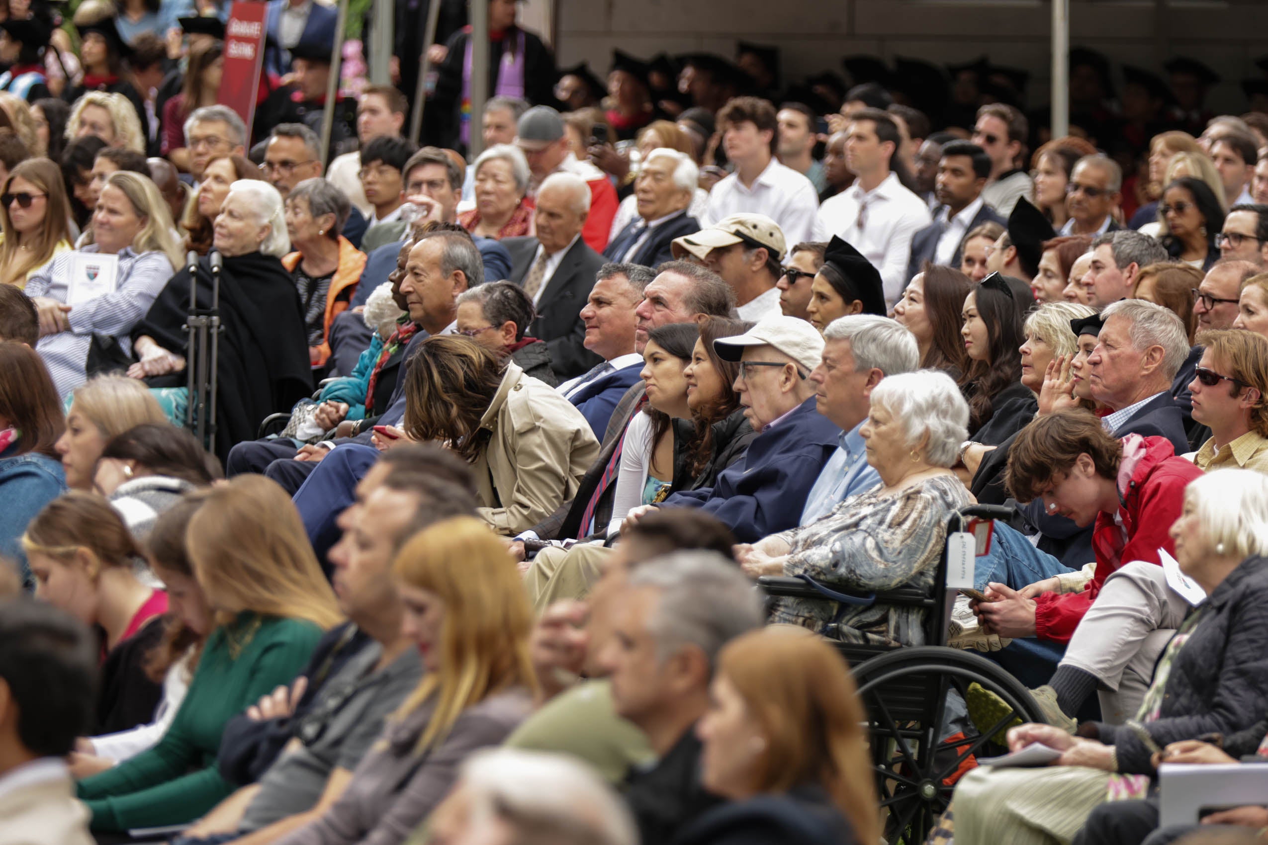 Family and friends of graduates sitting in the audience