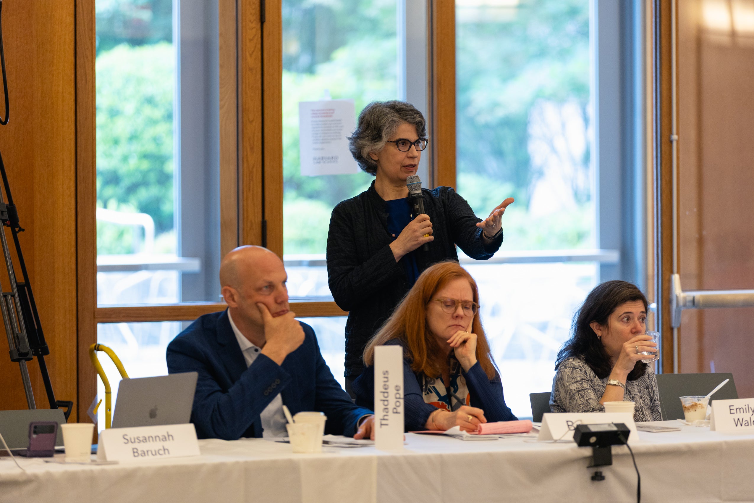 Sussanah Baruch speaks to panelists.