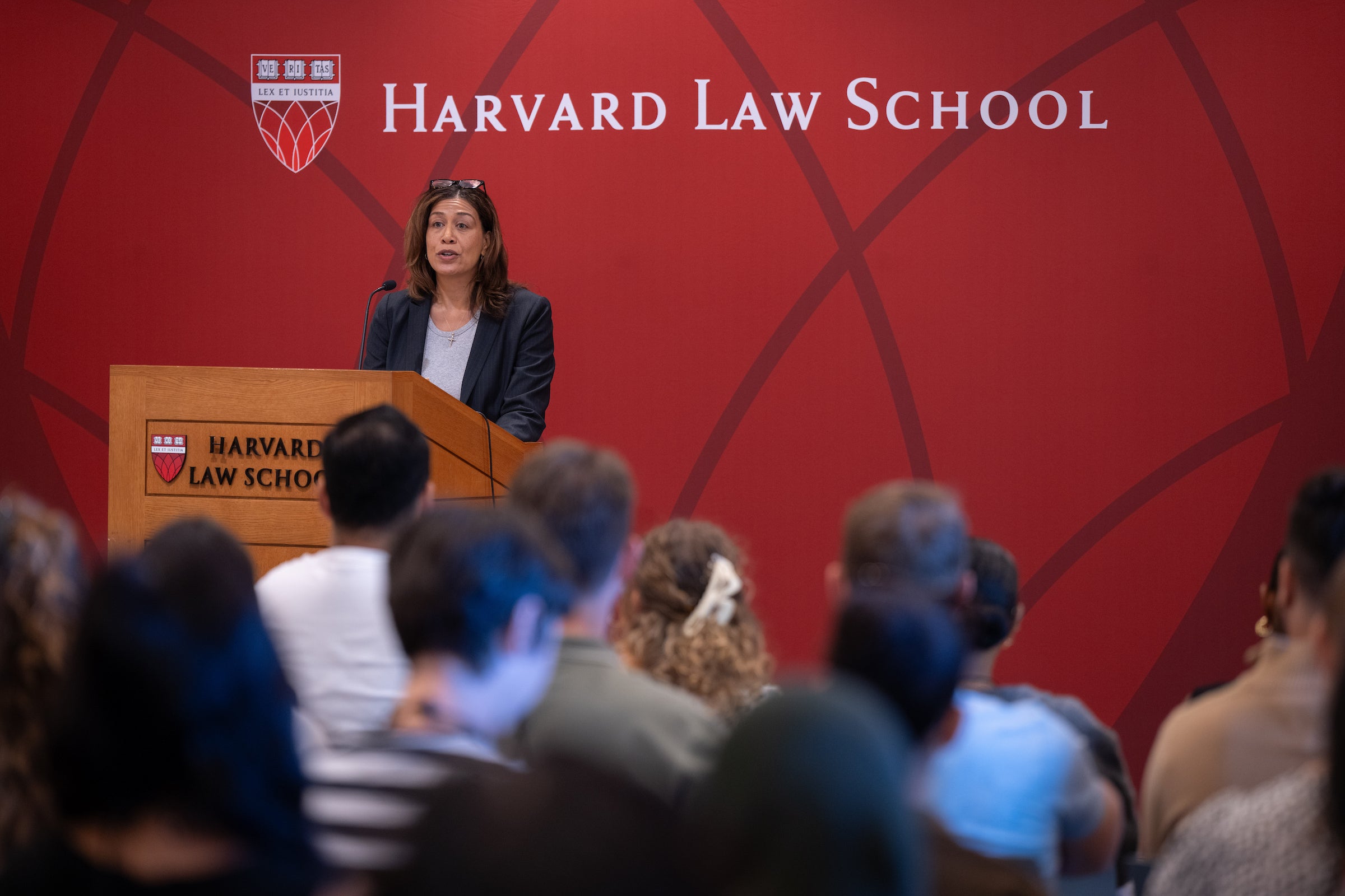 Dean Monica Monroe speaks at Day Zero during orientation.