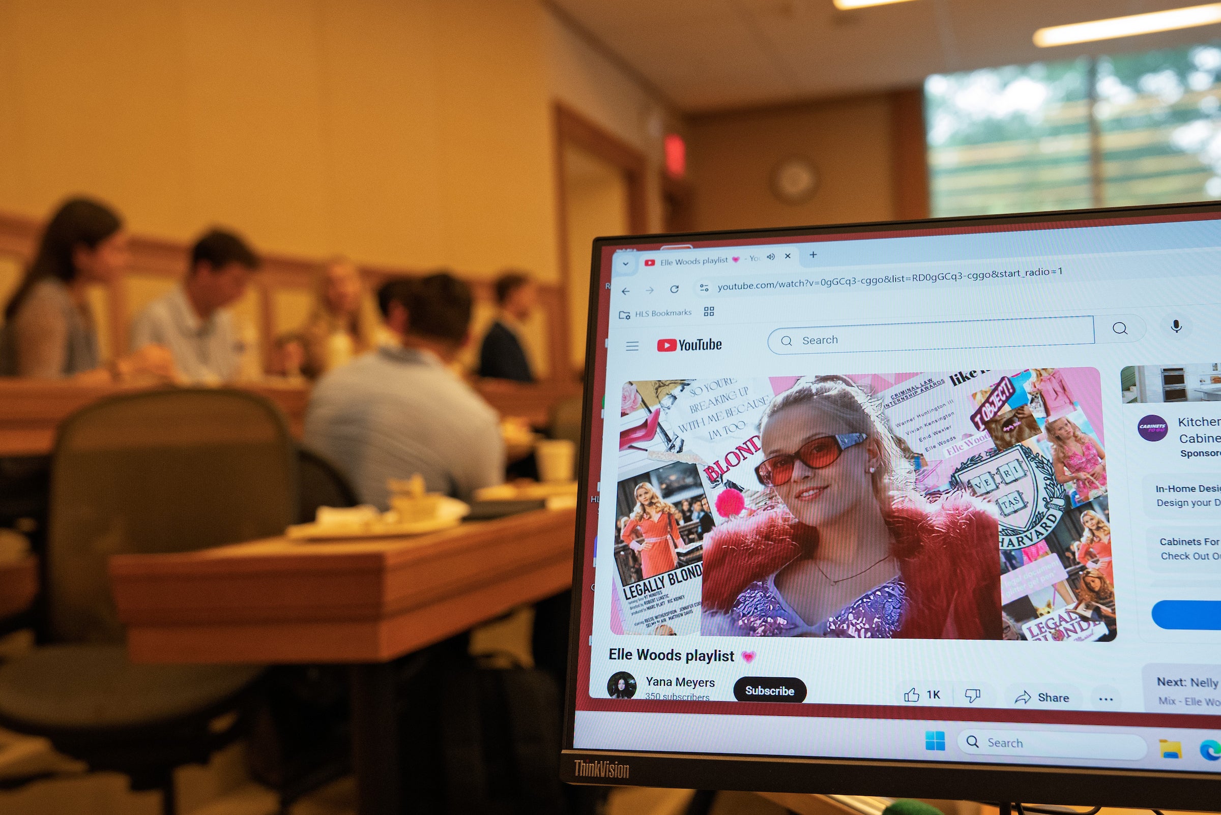 A Youtube video with a playlist of Elle Woods from 