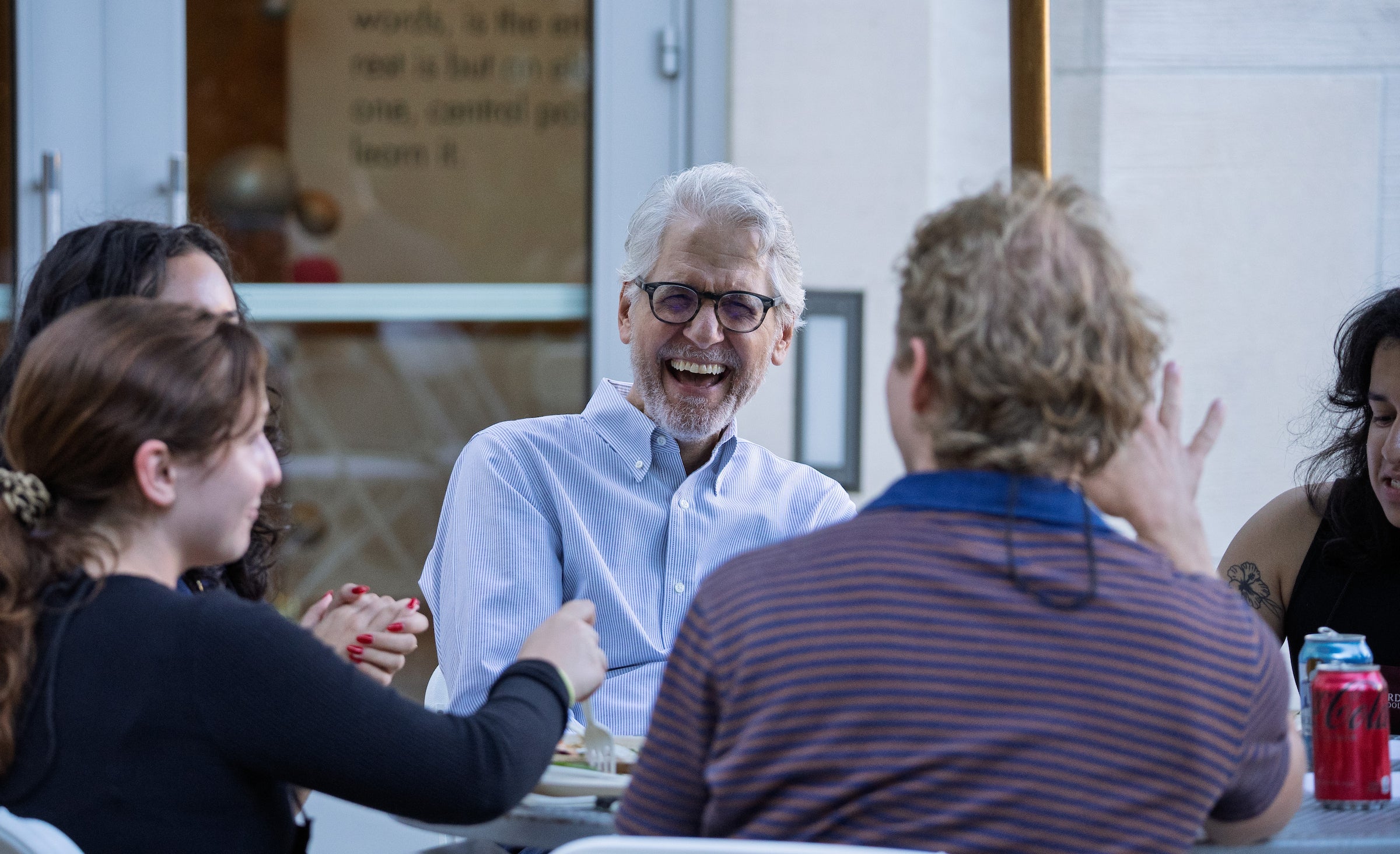 Professor Jon Hanson with students.