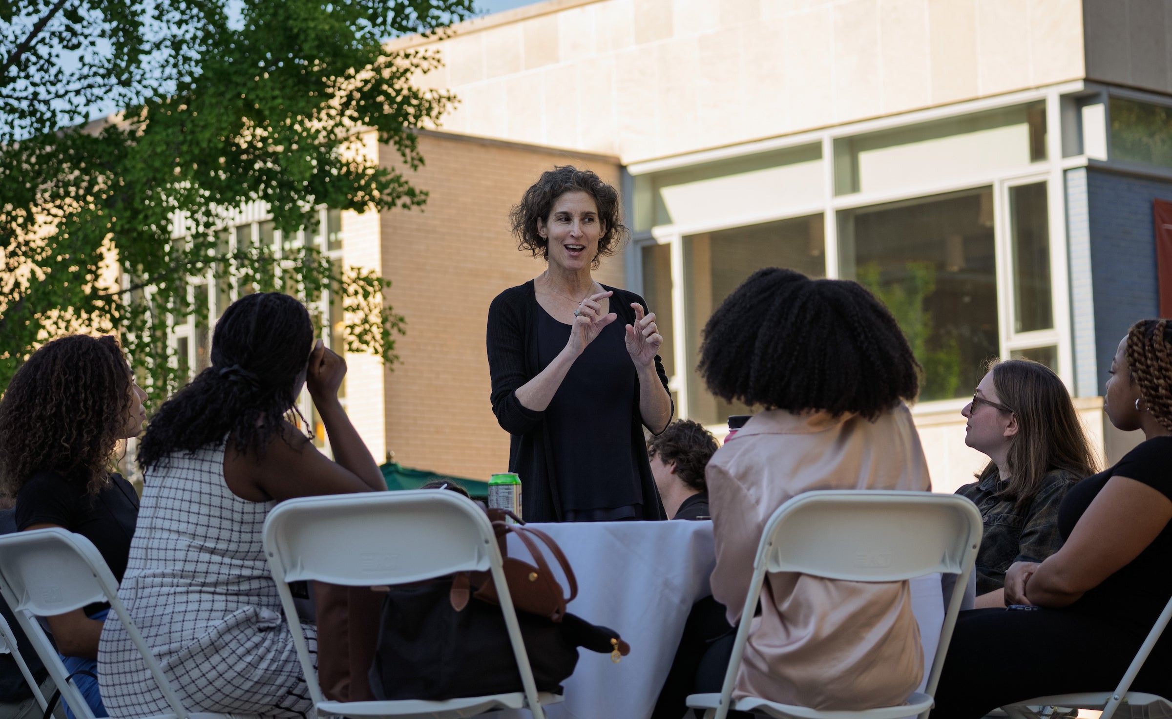 Professor Natapoff with students.