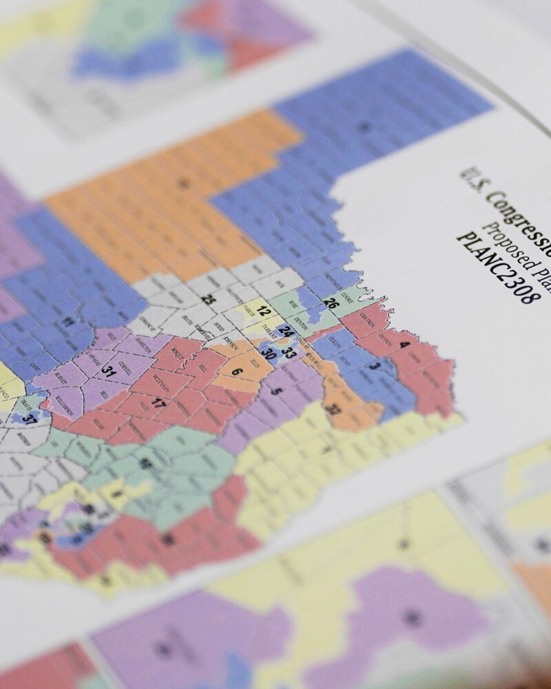 Map of U.S. congressional districts proposed plan for Texas.