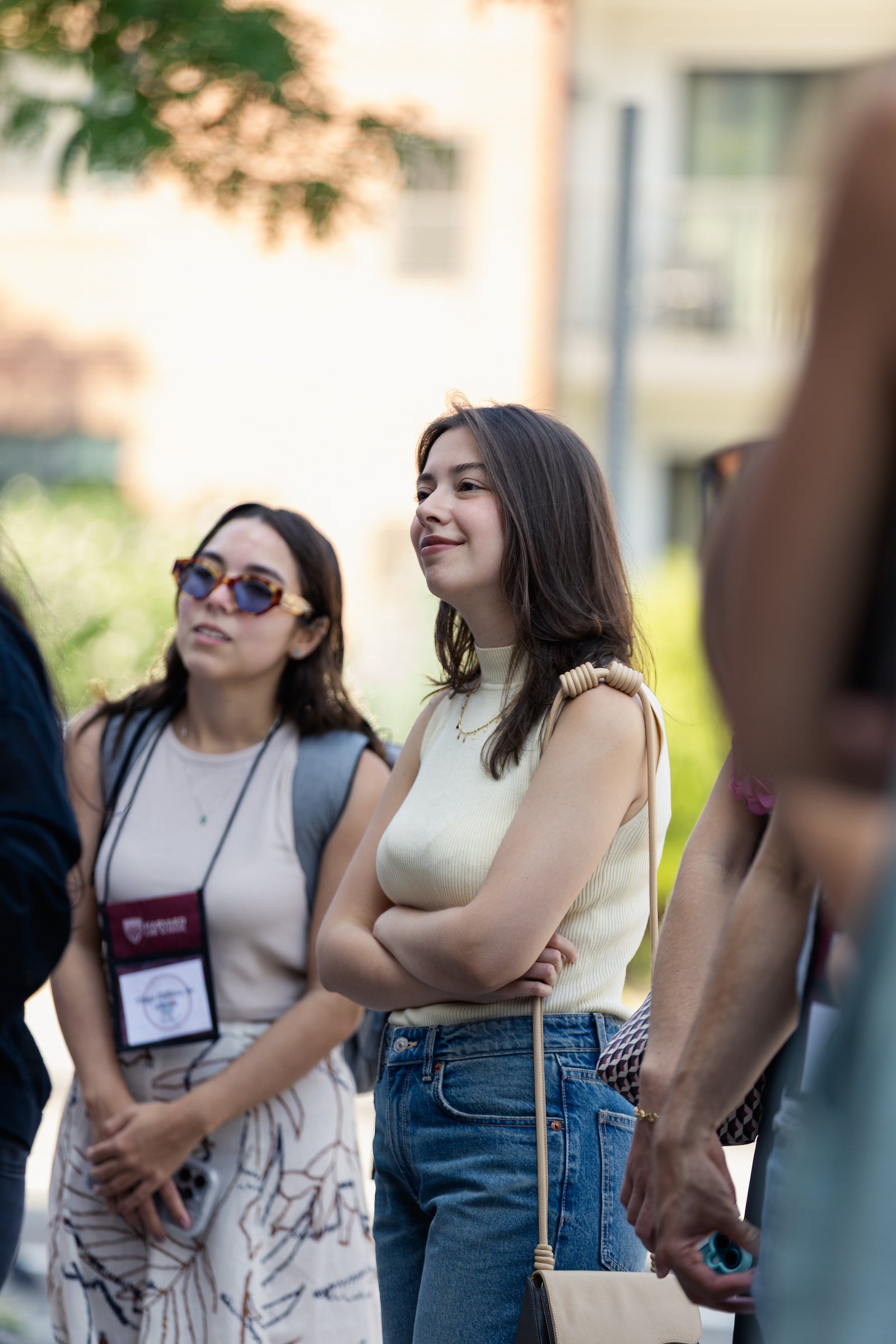 Two women at an orientation event.