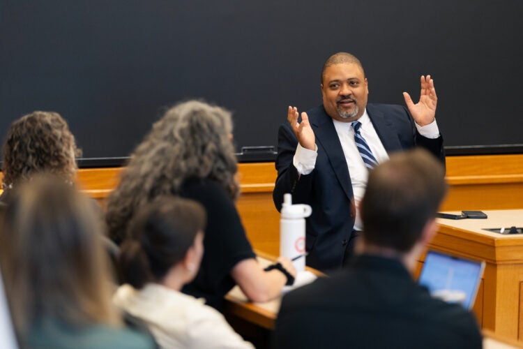Alvin Bragg speaks to attendees.