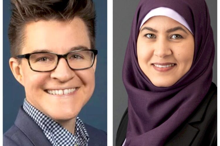 Head shots of professor Erica Chenoweth and postdoc Soha Hammam