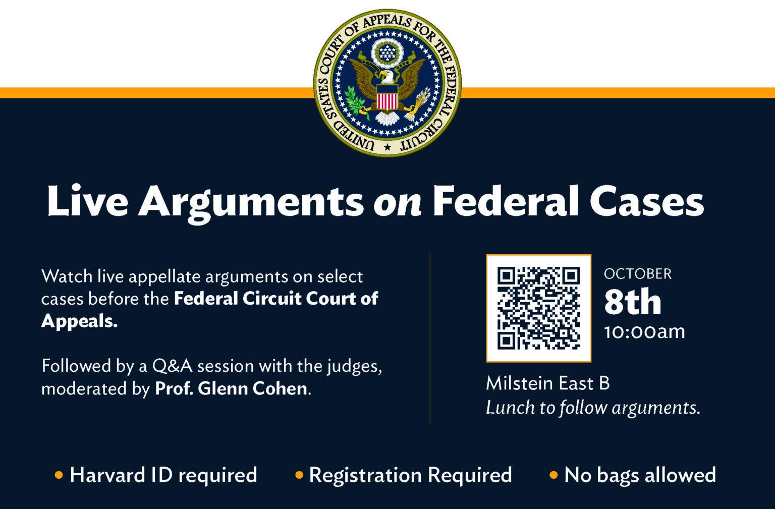 Live Arguments on Federal Cases poster