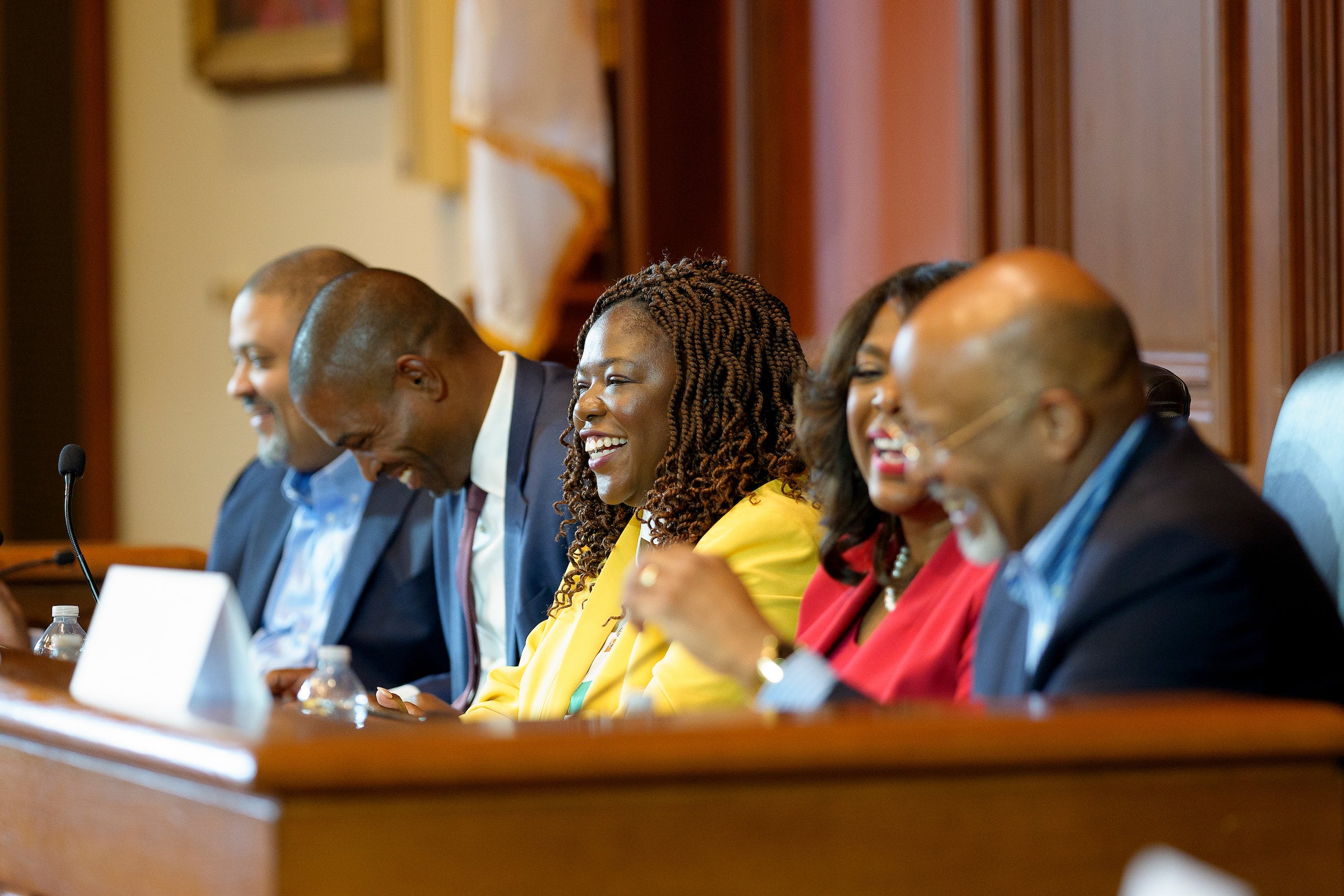 A panel of speakers.