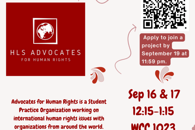 Image thumbnail for HLS Advocates for Human Rights – Interest Meeting