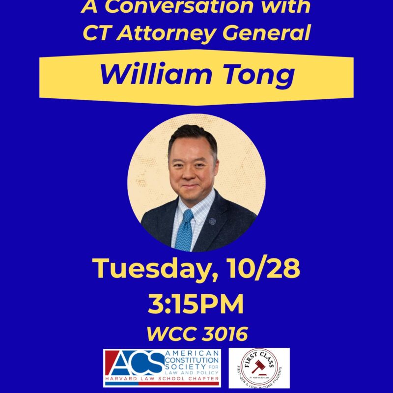 HLS Dems Conversation with William Tony event poster