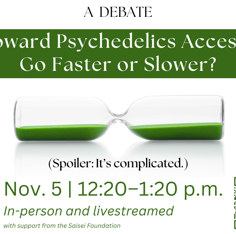 Toward psychedelics access event poster