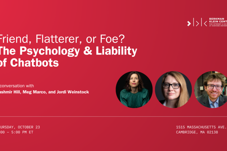Image thumbnail for Friend, Flatterer, or Foe? The Psychology and Liability of Chatbots