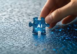 AI puzzle piece completing a puzzle
