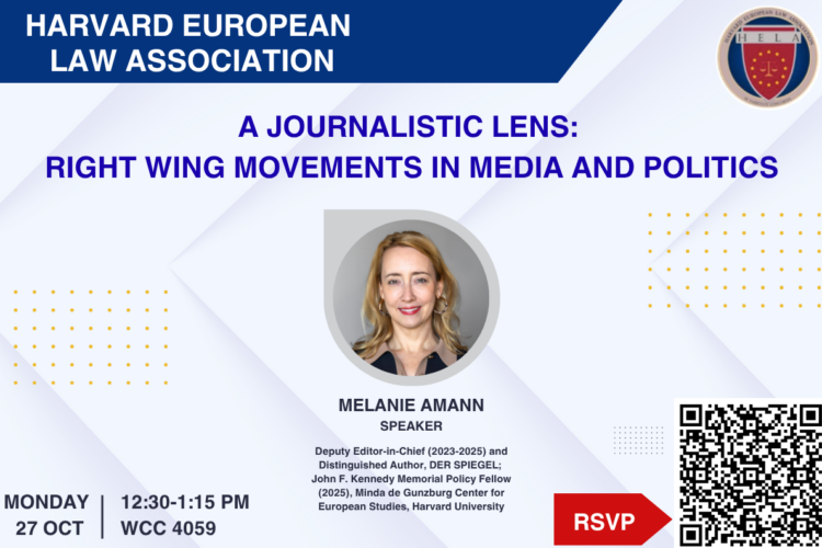 Event poster for A Journalistic Lens: Right Wing Movements in Media and Politics