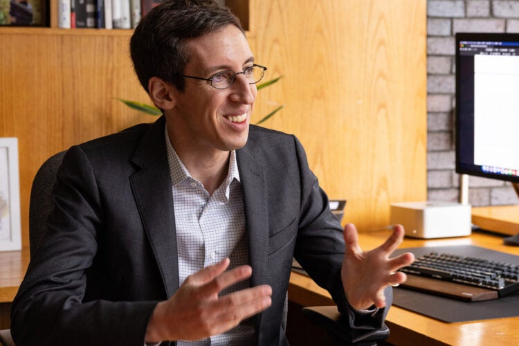 Benjamin Eidelson at his desk.