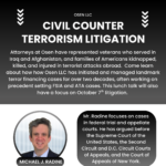 Civil Counter Terrorism Litigation Event Poster