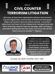 Civil Counter Terrorism Litigation Event Poster