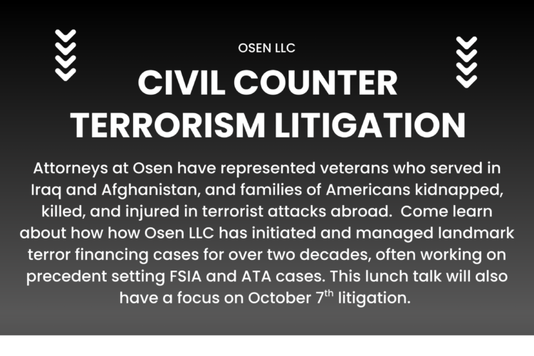 Civil Counter Terrorism Litigation Event Poster