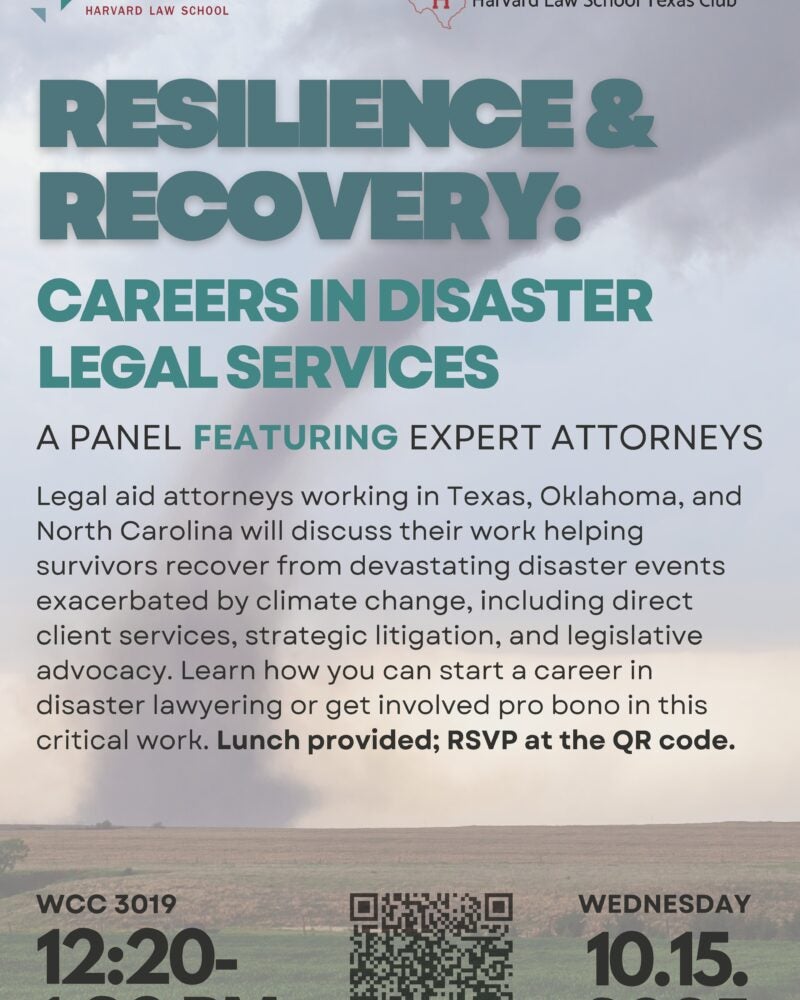 poster advertising event with image of tornado in the background