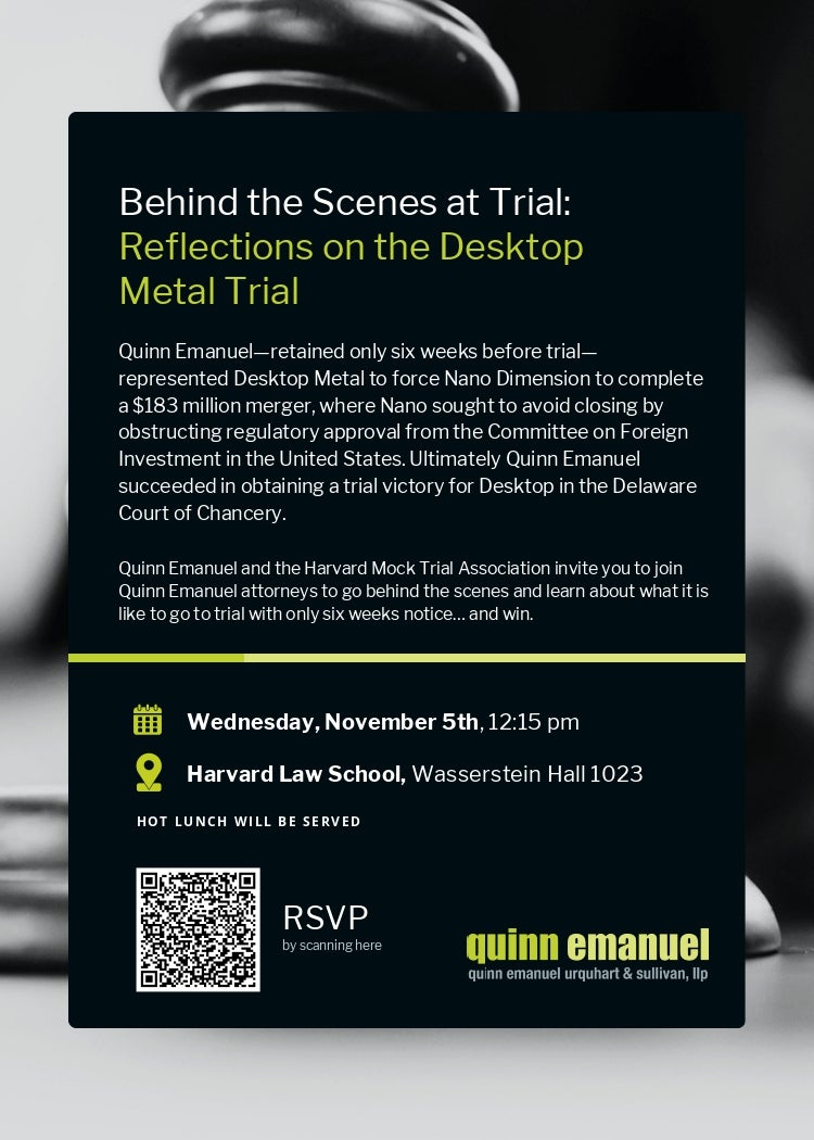 Behind the Scenes at Trial event poster