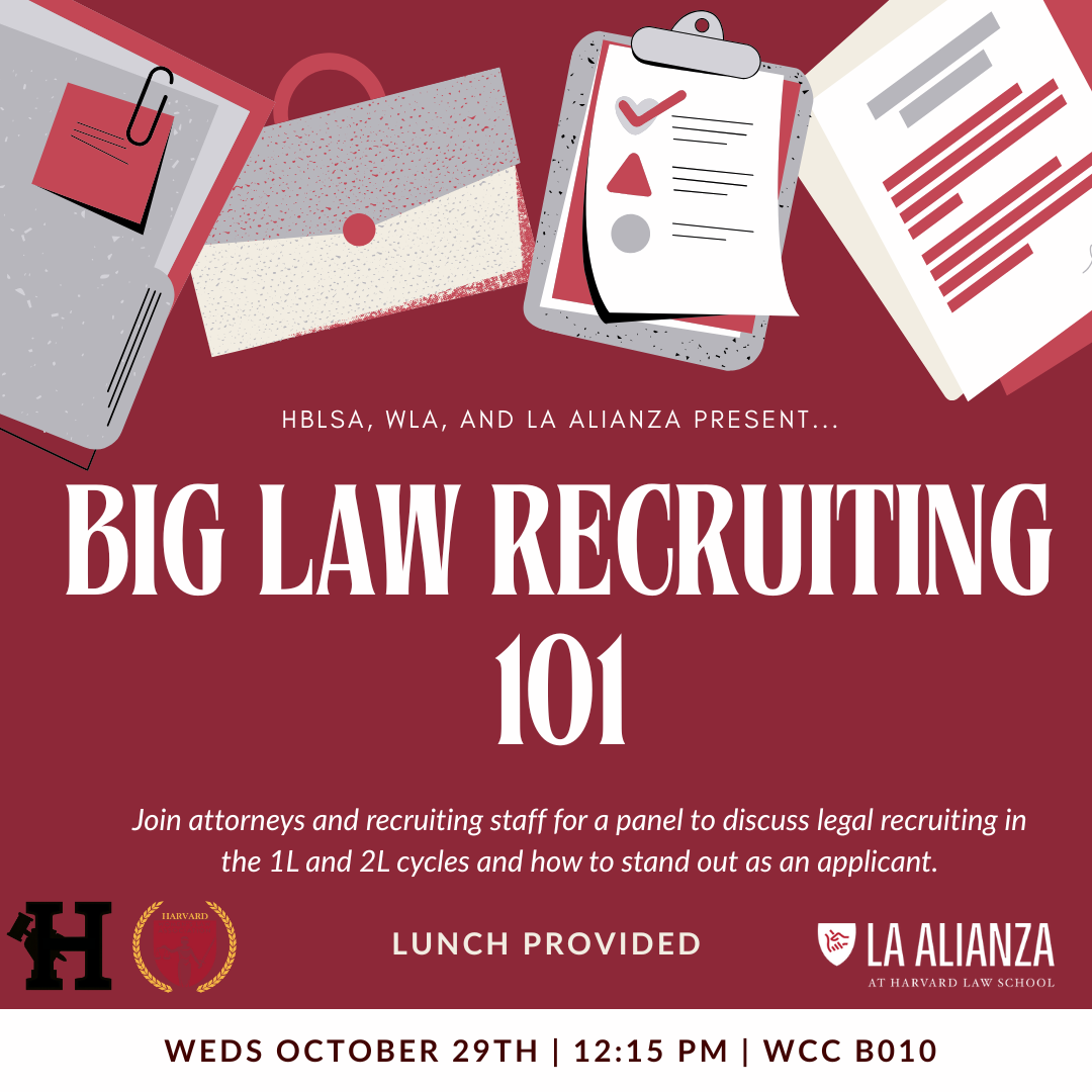 Big Law Recruiting 101 Event Poster