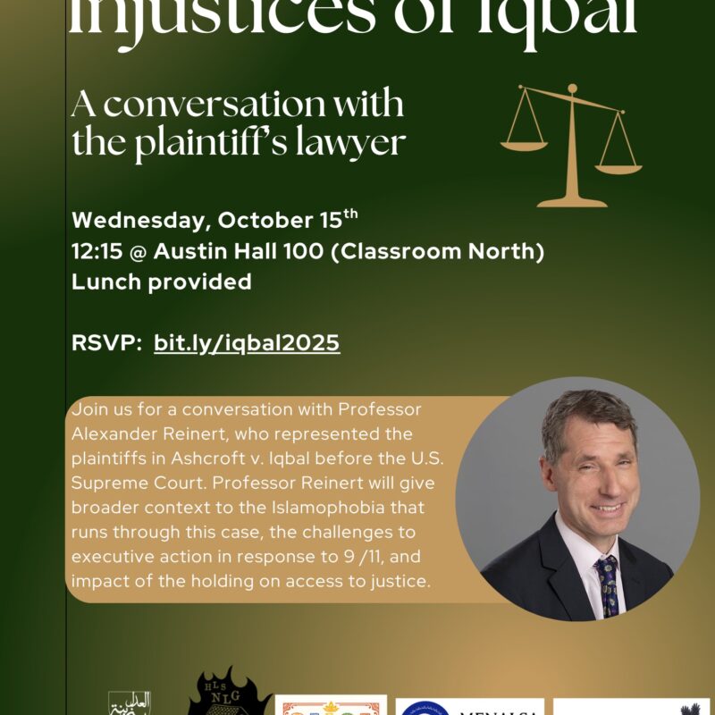 Injustices of Iqbal Event Listing poster