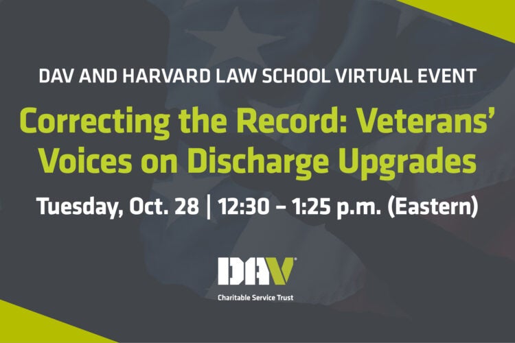 Image thumbnail for 2025 DAV Distinguished Speaker Series at Harvard Law School – Correcting the Record: Veterans’ Voices on Discharge Upgrades